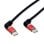Kabel ROLINE 11.02.8347 USB-C USB 2.0 1 m Schwarz Rot
