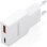 Carregador Aisens Ultra Fino GaN 20W USB-C PD3.0 QC4.0 USB-A QC3.0 Branco
