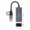 Conversor USB-C a Ethernet Nanocable Gigabit 1000Mbps 15 cm Aluminio Gris