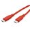 Kabel ROLINE 11.02.9121 USB-C 1 m USB 2.0 Rot Silikon