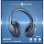 Auriculares Music Sound BOOST sem fios Bluetooth 3 modos EQ Microfone Dobráveis Azul