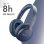 Auriculares Music Sound BOOST sem fios Bluetooth 3 modos EQ Microfone Dobráveis Azul