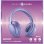 Auriculares Music Sound Boost sem fios Bluetooth 3 modos EQ Microfone Dobráveis Roxo