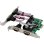 Tarjeta di Rete InLine 76619E PCIe RS-232 921,6 Kbit/s 4 porte ESD