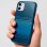 Funda para móvel Fibra de Carbono Azul Escuro Antichoque para iPhone 11