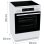 Cocina Gorenje GEC6C40WD Negra/Blanca con 4 zonas cerámicas y horno eléctrico 71L