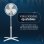 Ventilador de pie Hyundai HVP401400O 14" 40W 3 velocidades oscilación blanco