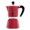 Italienischer Espressokocher Bialetti Rainbow 3 Tassen Schwarz Rot Aluminium