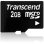 Tarjeta MicroSD Transcend TS2GUSD 2 GB Negra con Adaptador SD