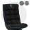 Silla de suelo gaming ML Design Giratorio 360° Ajustable Negro-turquesa