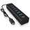 Hub ICY BOX 7 portas 5000 Mbit/s IB-HUB1700-C3 alumínio preto cabo 0,4 m