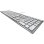 Tastiera Cherry KC 6000 Slim cablata USB QWERTZ completa per Mac argento