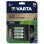 Carregador Varta LCD SMART CHARGER+ AA AAA Indicadores LED Preto