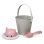 Recipiente United Pets Crick 2 kg Gris Rosa