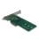 Placa de Interface Inter-Tech KT016 PCIe para M.2 32 Gbit/s Verde/Prata