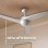 Ventilador de techo Evvo V522 65W 3 aspas 6 velocidades blanco 132 cm
