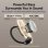 Auriculares Vention NBS sem fios Bluetooth 5.4 Open Ear com Cancelamento de Ruído e IPX4 preto