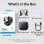 Auriculares Vention NBS sem fios Bluetooth 5.4 Open Ear com Cancelamento de Ruído e IPX4 preto