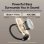 Auriculares Vention NBS sem fios Bluetooth 5.4 Open Ear com Cancelamento de Ruído e IPX4 preto