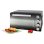Kompakter ProfiCook MBG 1277 Mini-Backofen 30L 1500W Pizzastein Schwarz