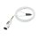 Cabo antifurto Mobilis 001332 1,8 m com chave de aço branco