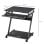 Homcom Mesa De Ordenador Con Ruedas 60x48 Cm Con Bandeja Para Teclado Negro