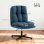 Homcom Butaca De Salón Giratorio 360° Altura Ajustable Asiento Ancho Azul Oscuro