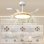 Homcom Ventilador De Techo Con Luz Led 80 W Mando A Distancia 6 Velocidades