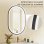 Homcom Espejo De Baño Con Luz De Pared Ovalado 60x90 Cm 3 Colores De Luz Negro