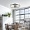 Ventoinha de Teto com Luz HOMCOM B31-640V00BK 40W Ø50cm 6 Velocidades Motor DC Reversível Comando