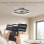 Ventoinha de Teto com Luz HOMCOM B31-646V00BK 45W Ø50cm 6 Velocidades Motor DC Reversível Comando