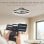 Ventoinha de Teto com Luz HOMCOM B31-646V00BK 45W Ø50cm 6 Velocidades Motor DC Reversível Comando