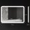 Homcom Espejo De Baño Con Luz Led 70x50 Cm Con Bluetooth Reloj Digital