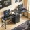 Homcom Mesa Gaming Doble Escritorio Extralargo De 244 Cm Negro