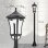 Outsunny Farola Solar Con Panel Solar Encendido Y Apagado Automático Negro