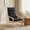 Homcom Sillón De Salón Moderno Con Respaldo Alto Patas De Madera Negro