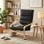 Homcom Sillón De Salón Moderno Con Respaldo Alto Patas De Madera Negro