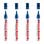 Marcatori Permanenti Edding 3000 Set da 4 Punta Tonda 1.5-3 mm Blu