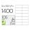 Etiqueta Adhesiva Q-Connect 100 Hojas A4 14 Etiquetas 105x42,3 mm
