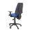 Chaise de bureau ergonomique Piqueras y Crespo Elche S avec accoudoirs réglables, mécanisme synchrone, dossier et assise bleus, garantie 3 ans