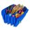 Estuche escolar Grafoplás Bits and Bobs Alta Capacidad Azul