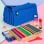 Estuche escolar Grafoplás Bits and Bobs Alta Capacidad Azul
