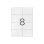 Etiquetas Adhesivas Q-Connect Kf10659 Caja 100 Hojas Din A4 8 Etiquetas 105x74 mm