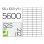 Etiqueta Adhesiva Q-Connect KF10638 Caja 100 Hojas DIN A4 56 Etiquetas 52.5x21.2 mm