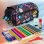 Estuche Escolar Triple Grafoplás con Material Incluido de 40 Utensilios