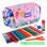 Astuccio Triplo Milan Green & Grow con Materiale Scolastico Incluso