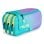 Estuche Portatodo Triple Milan Sunset Turquesa con 4 Cremalleras