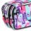 Estuche Portatodo Triple Milan Aliens 2 Rosa y Lila