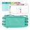 Astuccio Triplo Officebox Turquesa con Materiale Scolastico Incluso