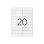 Etiquetas Adhesivas Q-Connect KF26093 A4 20 Etiquetas Hoja Hacienda